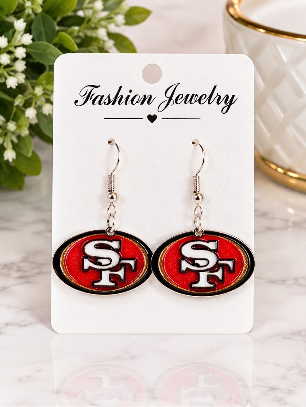 San Francisco 49ers Dangle Earrings